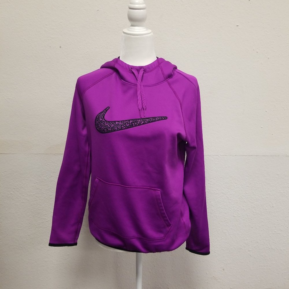 Nike Therma-Fit Purple Logo Hoodie